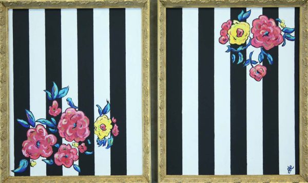Striped Florals (pair)